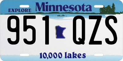 MN license plate 951QZS