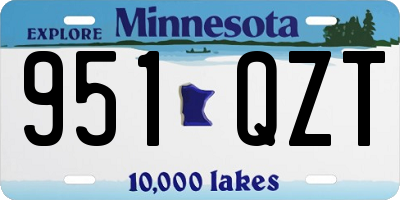 MN license plate 951QZT
