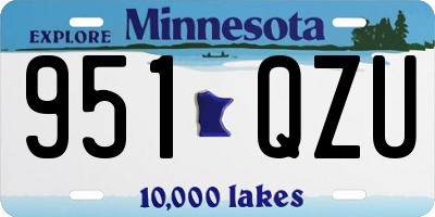 MN license plate 951QZU
