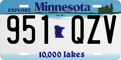 MN license plate 951QZV