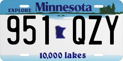MN license plate 951QZY