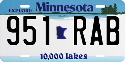 MN license plate 951RAB