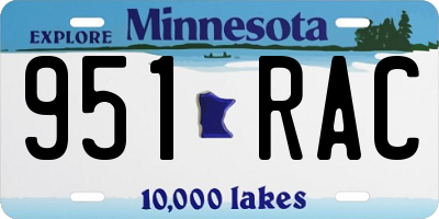 MN license plate 951RAC