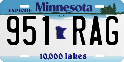 MN license plate 951RAG