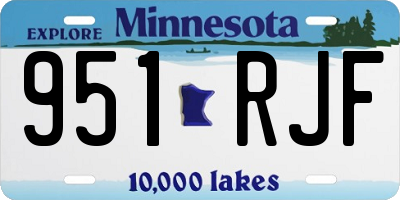 MN license plate 951RJF