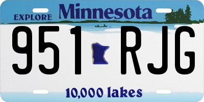 MN license plate 951RJG