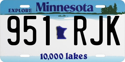 MN license plate 951RJK