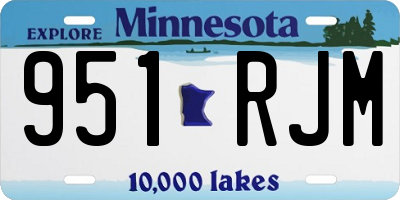 MN license plate 951RJM
