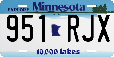 MN license plate 951RJX