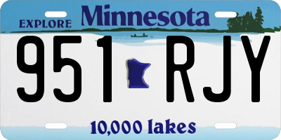 MN license plate 951RJY