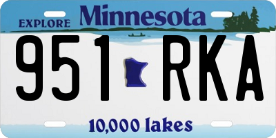 MN license plate 951RKA