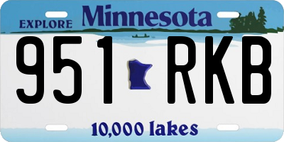 MN license plate 951RKB