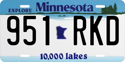 MN license plate 951RKD