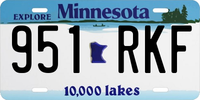 MN license plate 951RKF