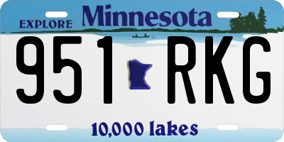MN license plate 951RKG