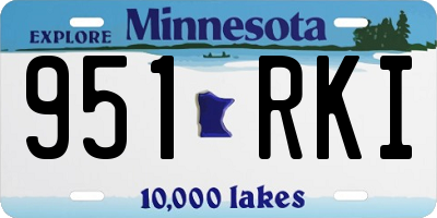 MN license plate 951RKI