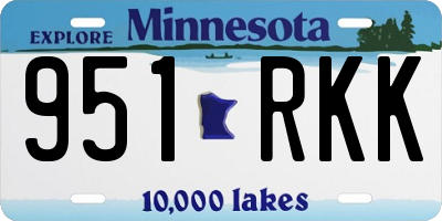 MN license plate 951RKK