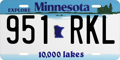 MN license plate 951RKL
