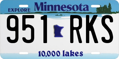 MN license plate 951RKS