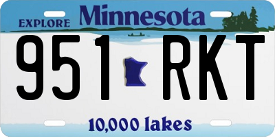 MN license plate 951RKT