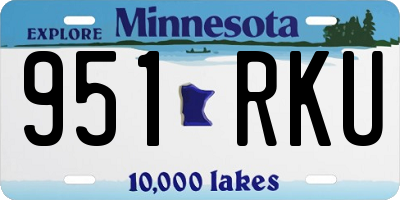 MN license plate 951RKU