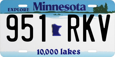 MN license plate 951RKV