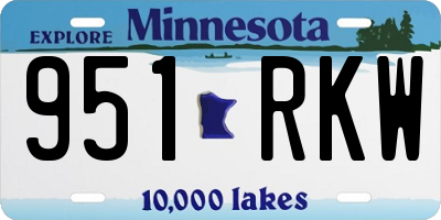 MN license plate 951RKW