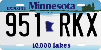 MN license plate 951RKX