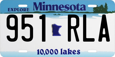 MN license plate 951RLA