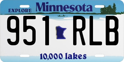 MN license plate 951RLB