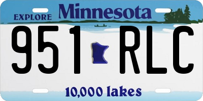 MN license plate 951RLC
