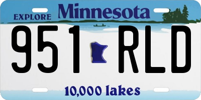 MN license plate 951RLD
