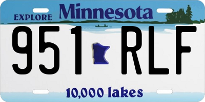 MN license plate 951RLF