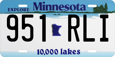 MN license plate 951RLI