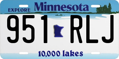 MN license plate 951RLJ