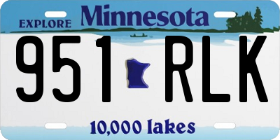 MN license plate 951RLK