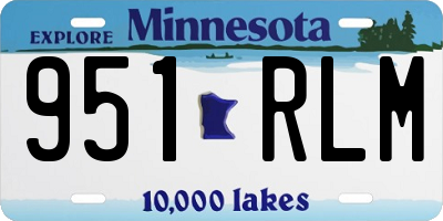 MN license plate 951RLM