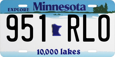 MN license plate 951RLO