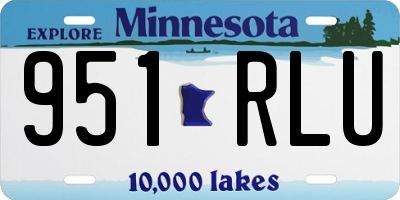 MN license plate 951RLU