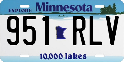 MN license plate 951RLV