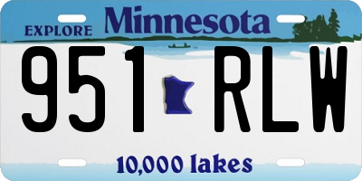 MN license plate 951RLW