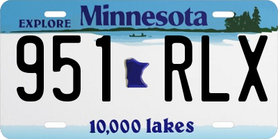 MN license plate 951RLX