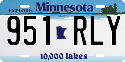 MN license plate 951RLY