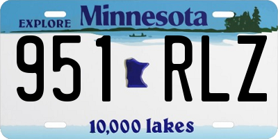 MN license plate 951RLZ