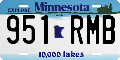 MN license plate 951RMB