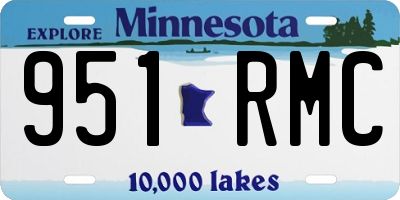 MN license plate 951RMC