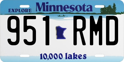 MN license plate 951RMD