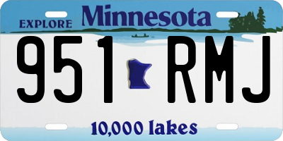 MN license plate 951RMJ