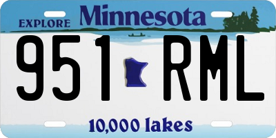 MN license plate 951RML