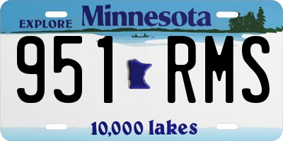 MN license plate 951RMS